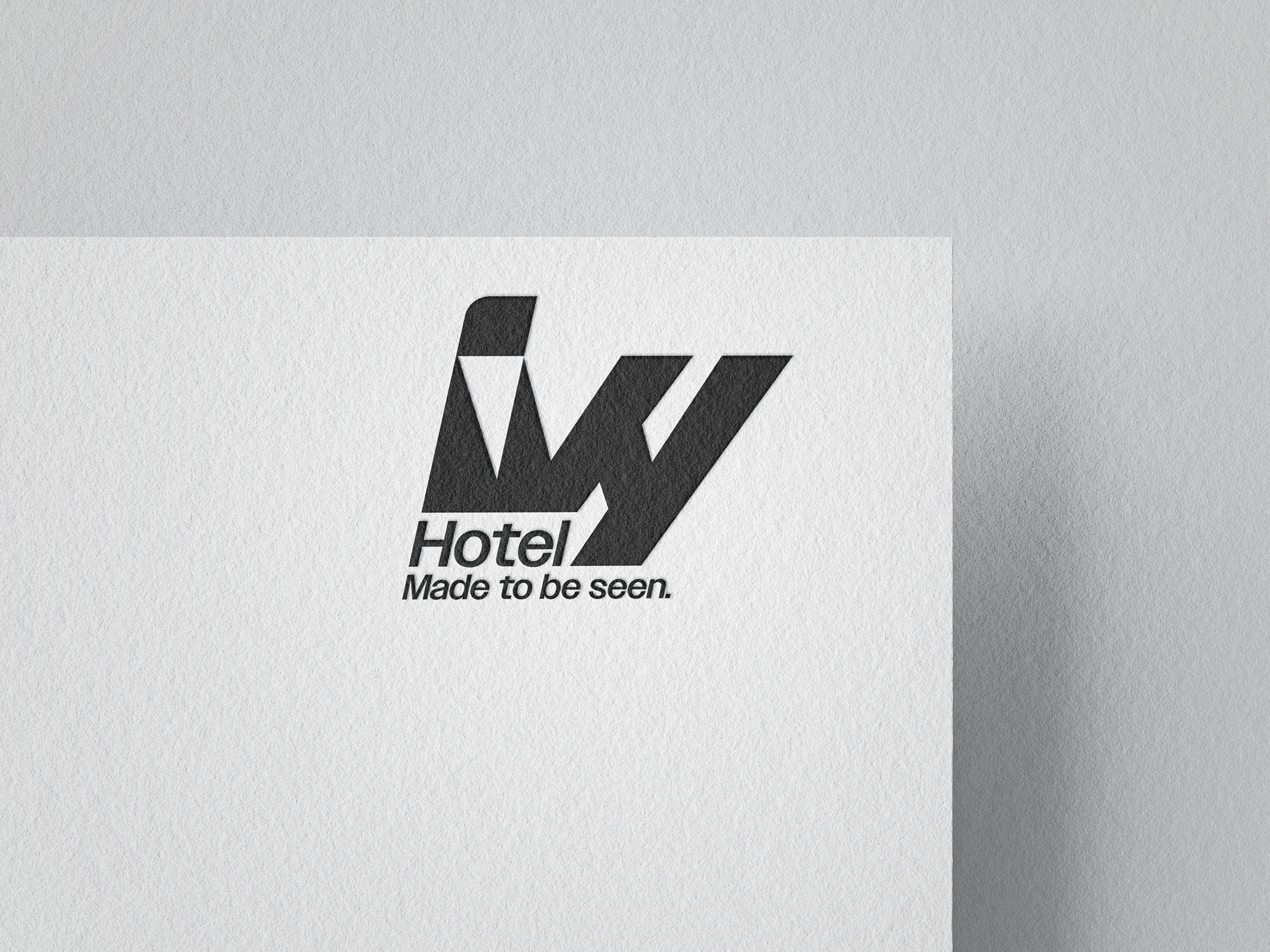 ivy Hotel – Logo auf Papier, „Made to be seen.“