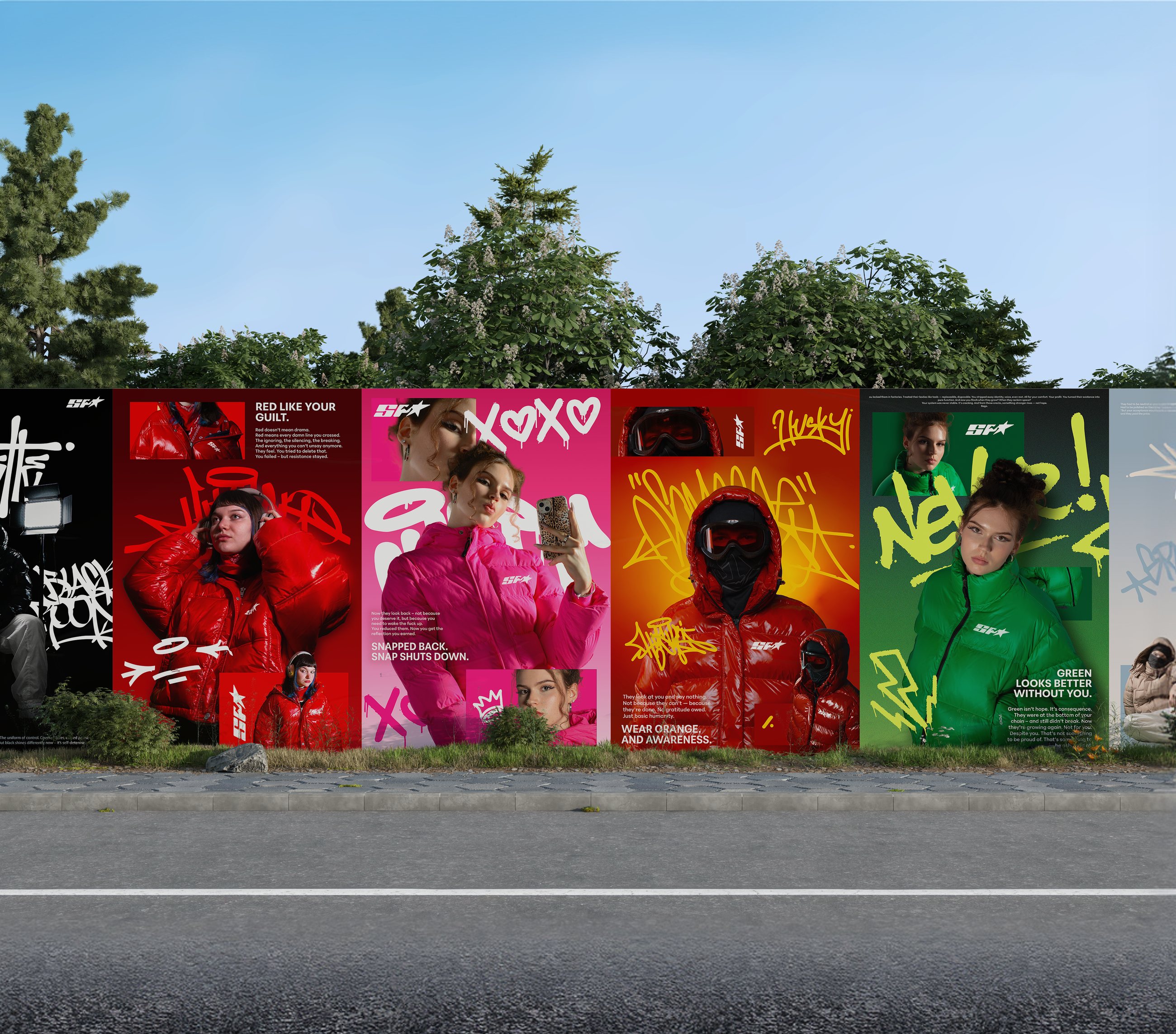 SPX Plakatwand an einer Straße